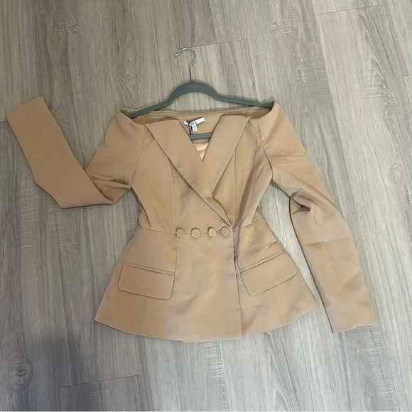 Asilio Tan Off-Shoulder Blazer - Picture 13 of 16